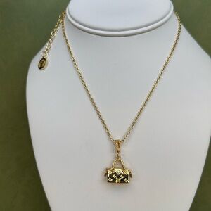 Gold Handbag Pendant Necklace